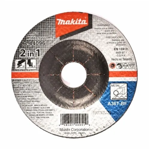 Disco Abrasivo 4-1/2" 2-en-1 Corte/Desbaste